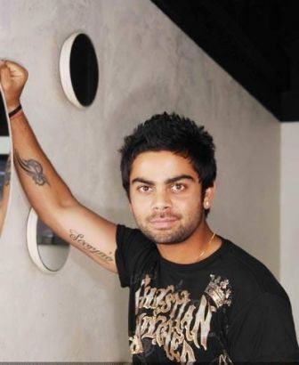 Virat Kohli Biceps Tattoo